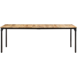 Vidaxl Eettafel 220x100x76 Cm Ruw Mangohout - Bruin