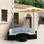 Vidaxl 5-delige Loungeset Met Kussens Poly Rattan - Negro