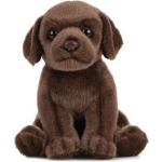 Living Nature Pluchee Labrador Hond Knuffel 16 Cm - Honden Huisdieren Knuffels - Speelgoed Voor Kinderen - Bruin