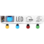 Progarden Set de lámparas LED para fiestas 20 bombillas multicolor 12V