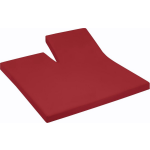 Cinderella Jersey Split-topper Hoeslaken - 100% Gebreide Jersey Katoen - Lits-jumeaux (160x200/210 Cm) - Red - Rood