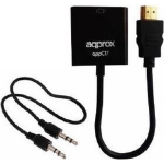 approx APPC17 HDMI/ VGA+Audio - Adaptador - Negro