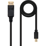 pccablenet Nano Cable Mini DP a DisplayPort mDP/M-DP/M 2m - Cable DisplayPort - Negro