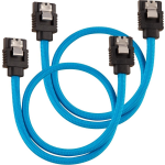 Corsair Premium Sleeved SATA 6Gbps 30cm - Cable SATA - Blauw