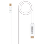 nanocable Nano Cable Conversor Mini DP a HDMI 2m - Cable HDMI - Blanco