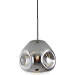 Leitmotiv - Hanglamp Blown Glas 22x25cm Chrome - Silver