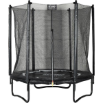 Spring Trampoline 183 Cm (6ft) Met Veiligheidsnet - Black Edition -e Rand - Zwart