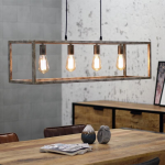 Bronx71 Industriële Hanglamp Brushed Cube 4-lichts Oud Zilver - Silver