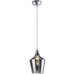 BES LED Led Hanglamp - Trion Colia - E27 Fitting - Rond - Glans Chroom Rookglas - Aluminium