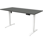 IVOL Elektrisch Verstelbaar Bureau - 160x80 Cm - Single Motor - / Antraciet - Wit