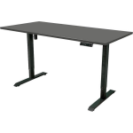 IVOL Elektrisch Verstelbaar Bureau - 180x80 Cm - Single Motor - / Antraciet - Zwart