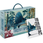 Triceratops - Boek + 3D-puzzel - Blauw