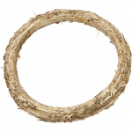 Creotime krans van stro 35 cm - Beige