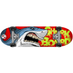 Skids Control skateboard Shark 71 x 20 hout/PVC rood/ - Blauw