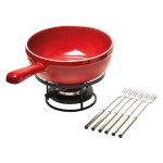 Emile Henry Fondueset Ø 24 cm - Rood
