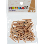 Pincello miniwasknijpers junior hout lichtnaturel 35 stuks
