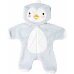 Heless poppenonesie Pinguïn junior fluweel wit/ mt 35 45 cm - Grijs