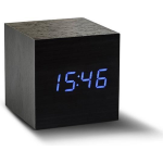 Gingko Cube Click Wekker -/Blauw - Zwart