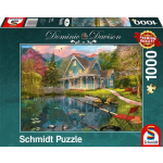 Schmidt Spiele 999 Games legpuzzel Rusthuis aan het meer 1000 stukjes