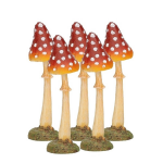 Een Set Van 5 Herfst Decoratie Paddenstoelen - Vliegenzwammen 12 Cm