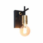 Lamponline Wandlamp Mokka H 15 Cm E27 Goud - Zwart