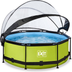 EXIT Toys Lime Zwembad ø300x76cm Met Overkapping En Filterpomp - - Groen