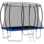 Vidaxl Trampolineset Rechthoekig 150 Kg 274x183x76 Cm - Blauw