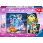 Ravensburger Puzzel Disney Princess Met Hun Vriendjes - 3 X 49 Stukjes