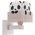 Dalber wandlamp Panda 13,5 x 20 x 24 cm E27 roze/wit