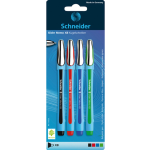 Schneider Electric balpennen Slider Memo XB 1,4 mm edelstaal 4 stuks - Blauw