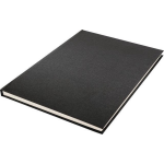 Kangaro dummyboek hardcover A4 linnen/roomwit 80 vellen - Zwart
