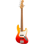 Fender Player Plus Jazz Bass V Tequila Sunrise PF 5-snarige elektrische basgitaar met gigbag