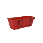 Artevasi Venezia Plantenbak Met Waterreserve - 10 L - 49 X 19,5 X 16,6 Cm - Donker - Rood