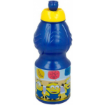 Stor drinkfles Minions II junior 400 ml 6,5 x 18 cm blauw/geel