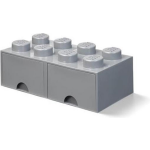 Lego Opbergdoos -blokje Met 2 Lades, 22,5 Liter, - Polypropyleen - - Gris