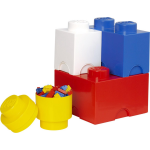 Lego 4-delige Opbergdozenset -blokjes - Polypropyleen - - Blauw