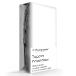 Romanette Topper Hoeslaken Katoen -90 X 220 Cm - Wit