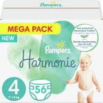 Pampers Harmonie Maat 4, 56 Luiers