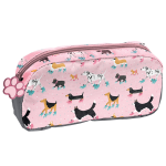 Animal Pictures Etui Dogs - 20 X 10 X 4 Cm - Polyester - Roze