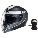 Hjc Modulaire Helm I90 Davan + Hood - Wit - Zwart