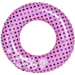 Opblaasbare Zwembad Band/ring Met Stippen 90 Cm - Zwembanden/zwemringen Speelgoed - Roze