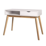 Enkel Bureau Met 1 Lade L 100 X D 50 X H 77 Cm - Wit