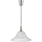 BES LED Led Hanglamp - Hangverlichting - Trion Voluna - E27 Fitting - Rond - Mat Nikkel - Aluminium