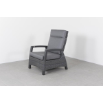 Darwin Wicker Verstelbare Loungestoel - Antraciet - Grijs