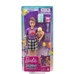 Barbie tienerpop Skipper meisjes 27 cm/zwart 8 delig - Paars