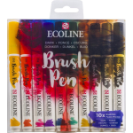 Talens brushpennen Ecoline donkere kleuren 10 stuks
