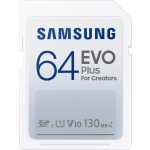 Samsung EVO Plus 64GB, SDXC, UHS-I, U1, 130MB/s, FHD, Memory Card(MB-SC64K)