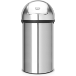 Brabantia Push Bin Afvalemmer 60 Liter - Matt Steel - Grijs