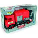 Wader speelgoed Vuilniswagen 43 cm - Rood