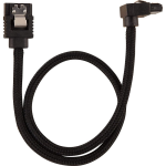 Corsair Premium Sleeved SATA 6Gbps 30cm 90° - Cable SATA - Negro